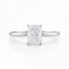 1.50.ct Radiant Cut Lab Grown Diamond Solitair Ring In 14K White Gold | IGI Certified