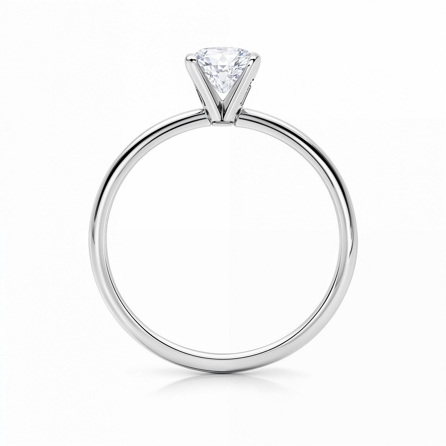 1.50.ct Radiant Cut Lab Grown Diamond Solitair Ring In 14K White Gold | IGI Certified