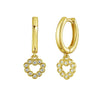 Petite Diamond Heart Earrings | 14K Gold  Hoop Earrings DEEVE