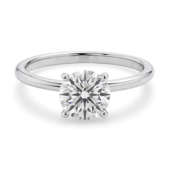 1.50ct Round Cut Lab Grown Diamond Ring in 14K White Gold | G-VS1  Rings DEEVE