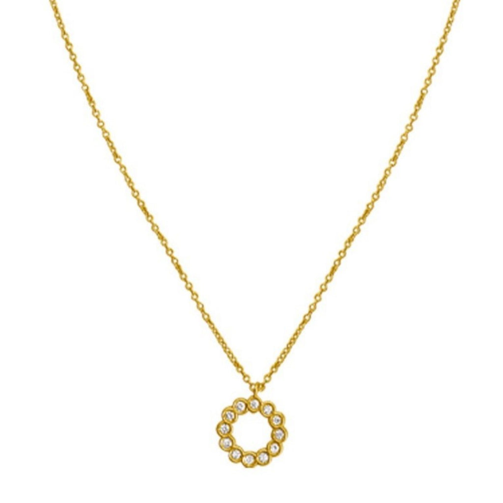 Petite Diamond Circle Necklace