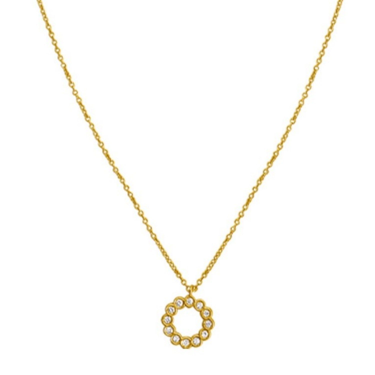 Petite Diamond Circle Necklace