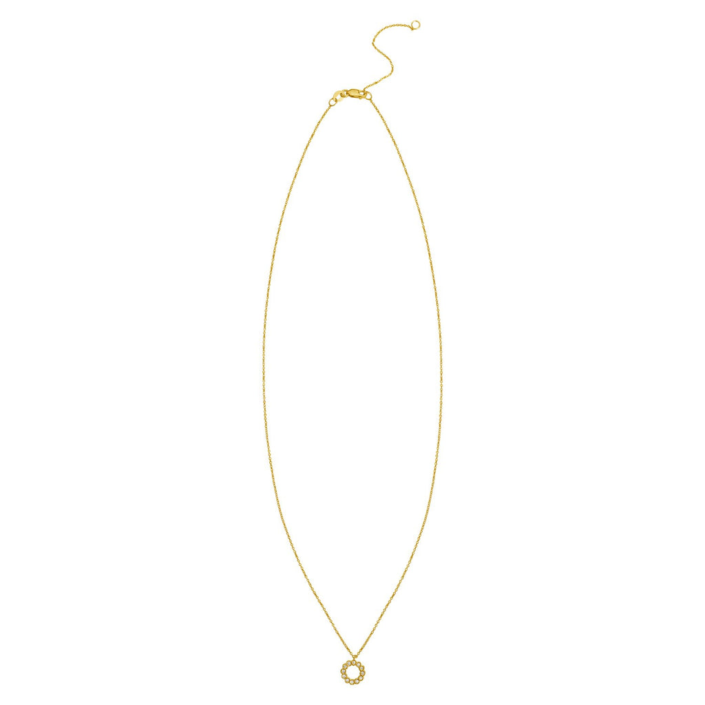 Petite Diamond Circle Necklace