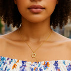 Petite Diamond Circle Necklace