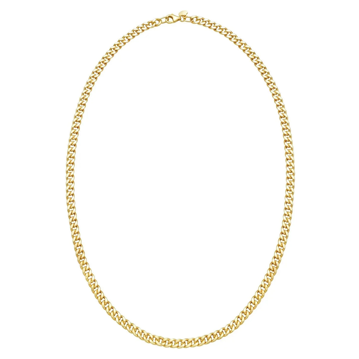 Petite Faceted Cuban Link Chain Necklace in 14K Yellow Gold  Chains DEEVE