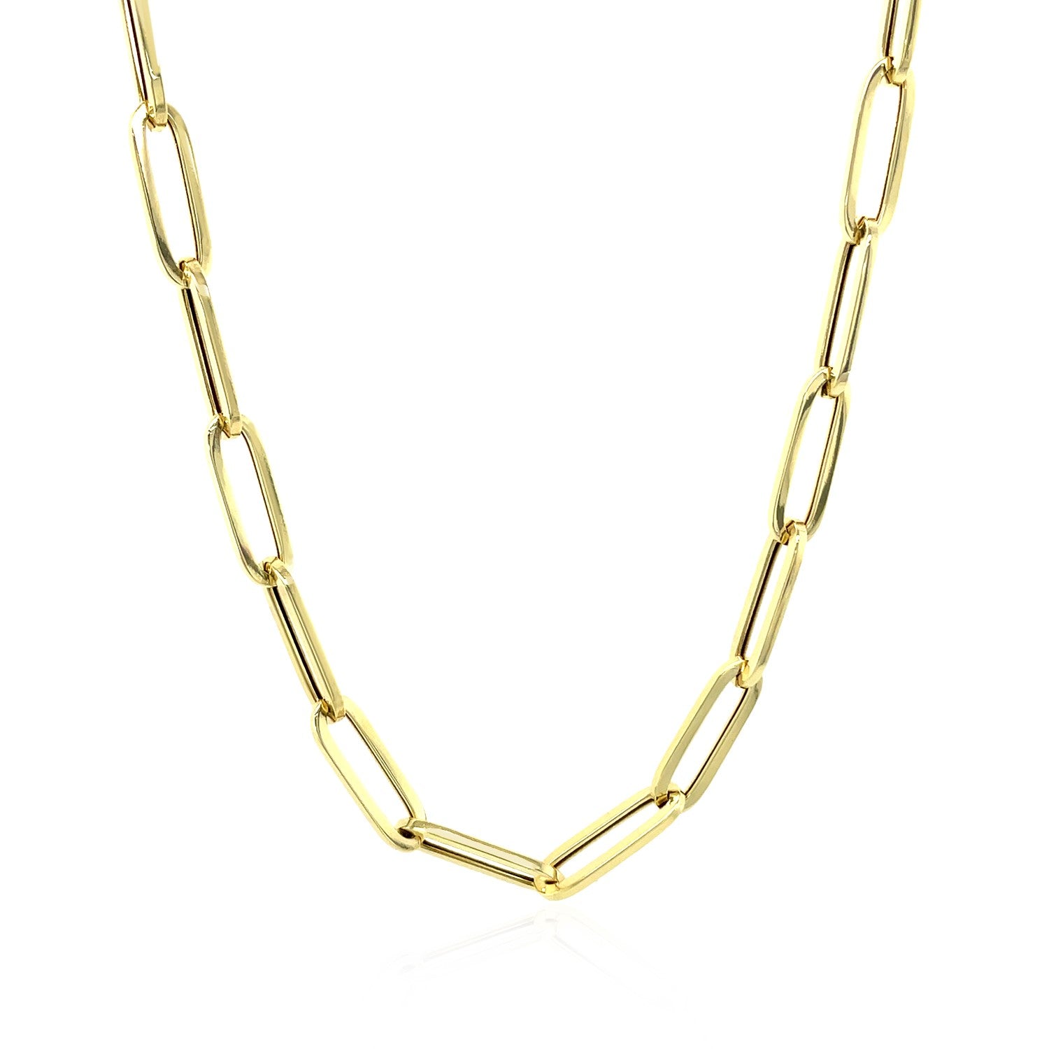 Bold Paperclip Chain Necklace in 14K Yellow Gold