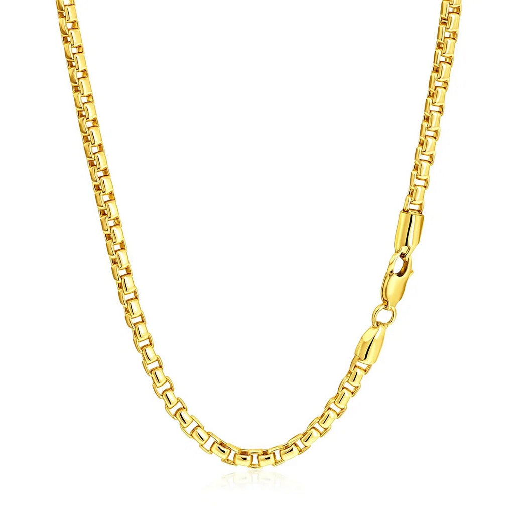 Round Box Chain in 14K Yellow Gold