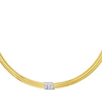 Triple Row Diamond Omega Necklace