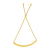 Curved Bar Lariat Bracelet in 14K Yellow Gold