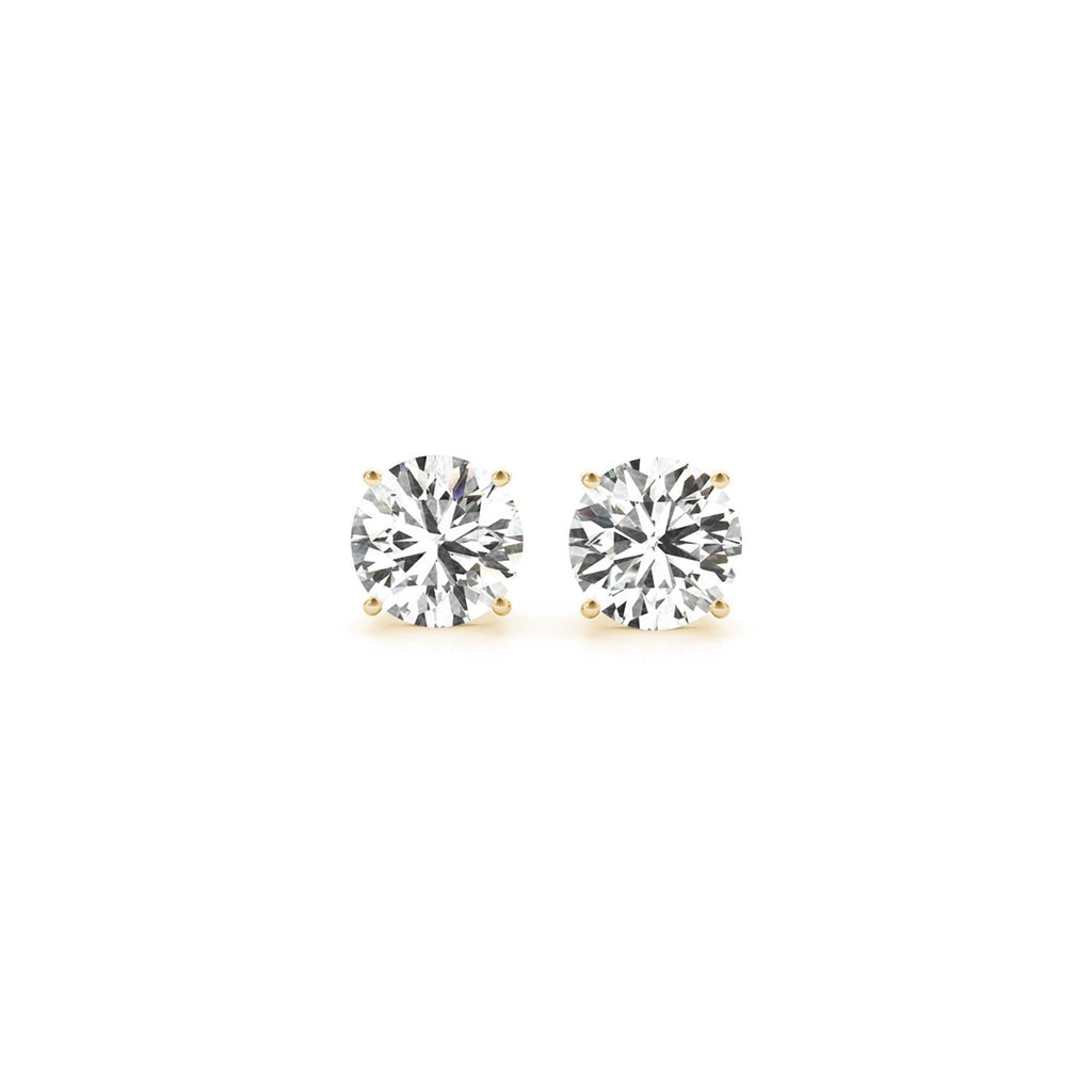 1.50 ct lab-grown diamond stud earrings in 14K yellow gold, IGI certified — DEEVE
