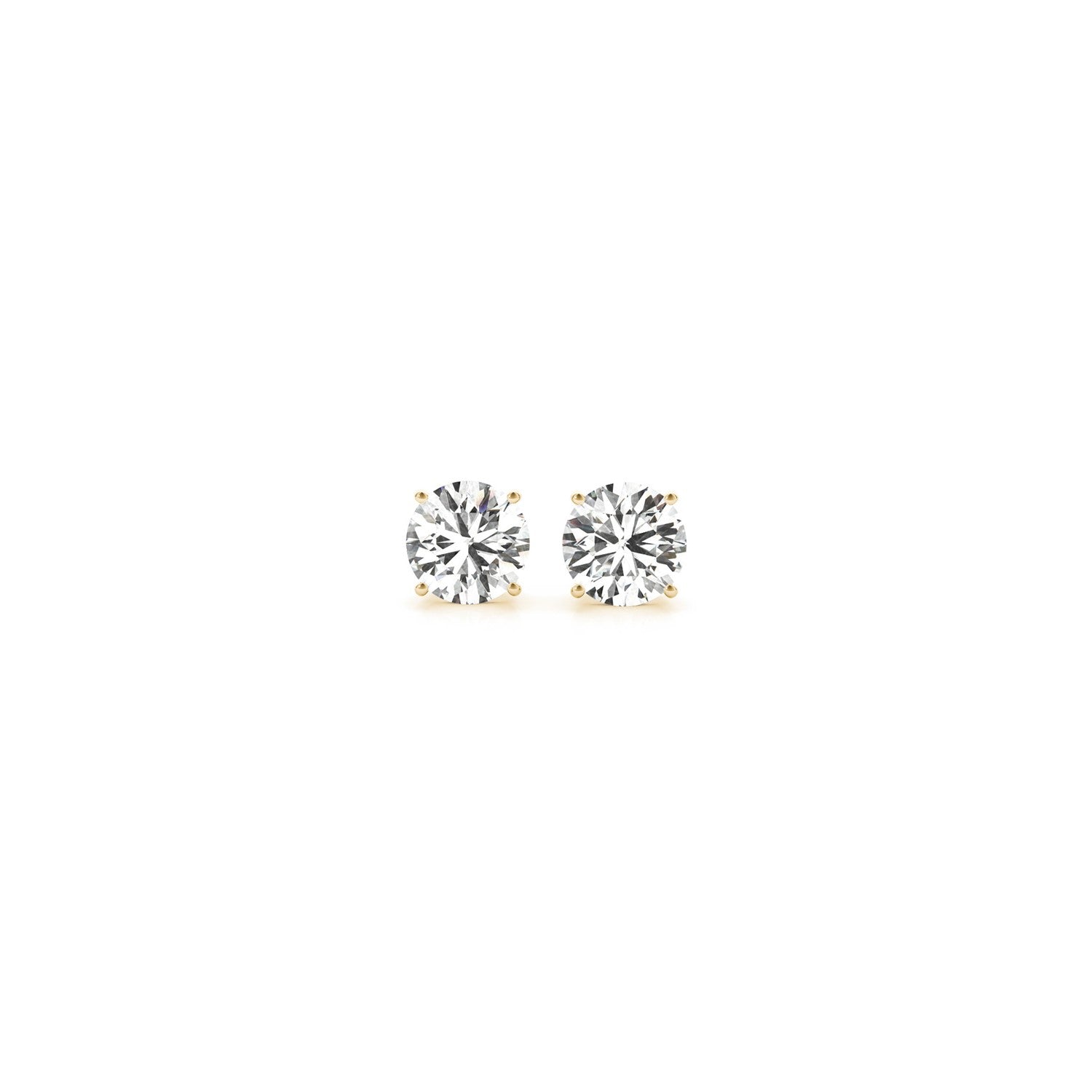Lab Grown Diamond Stud Earrings | 14K Gold
