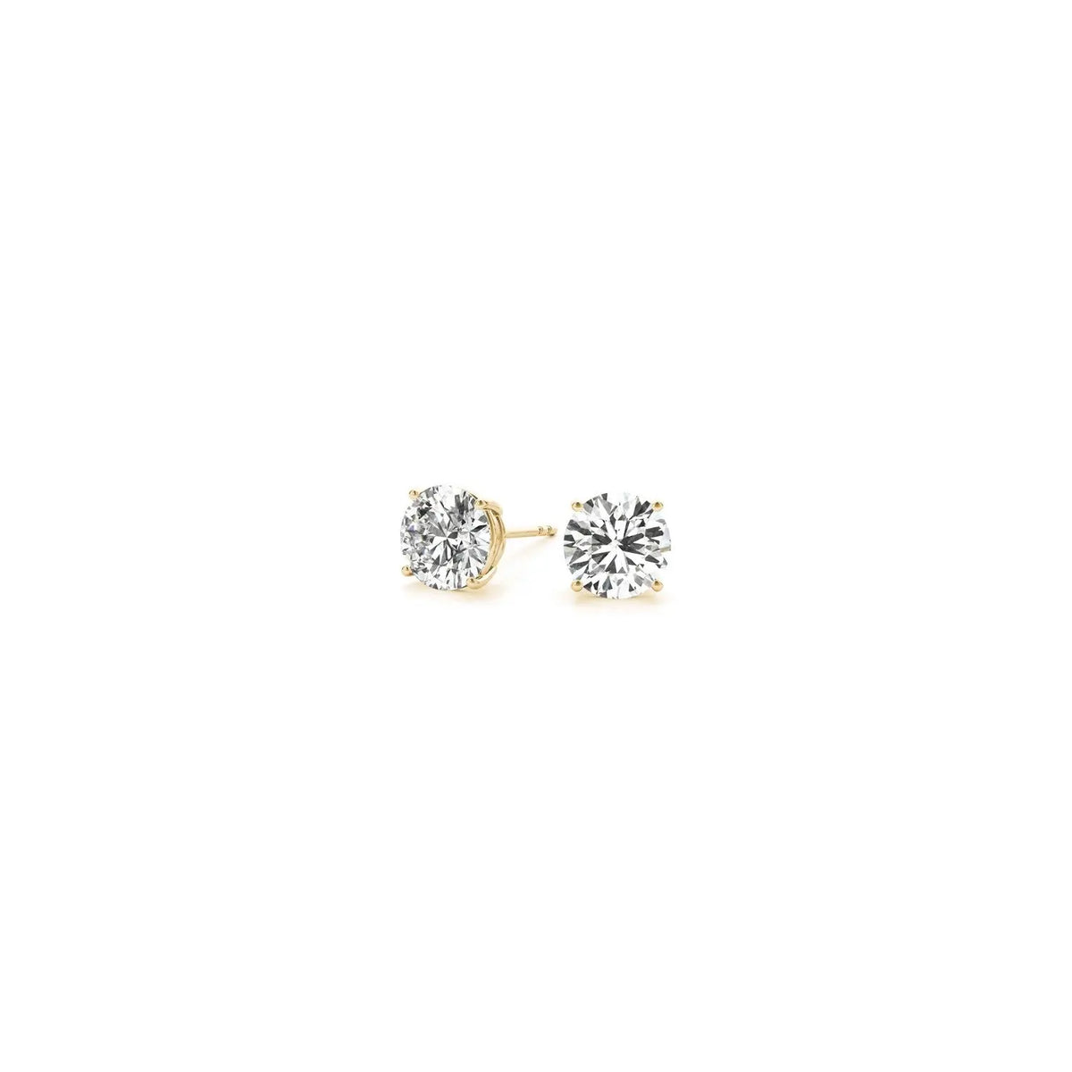 Lifestyle view of 0.50 ct lab-grown diamond stud earrings in 14K gold — DEEVE