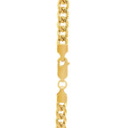 Miami Cuban Semi Solid Chain in 14K Yellow Gold