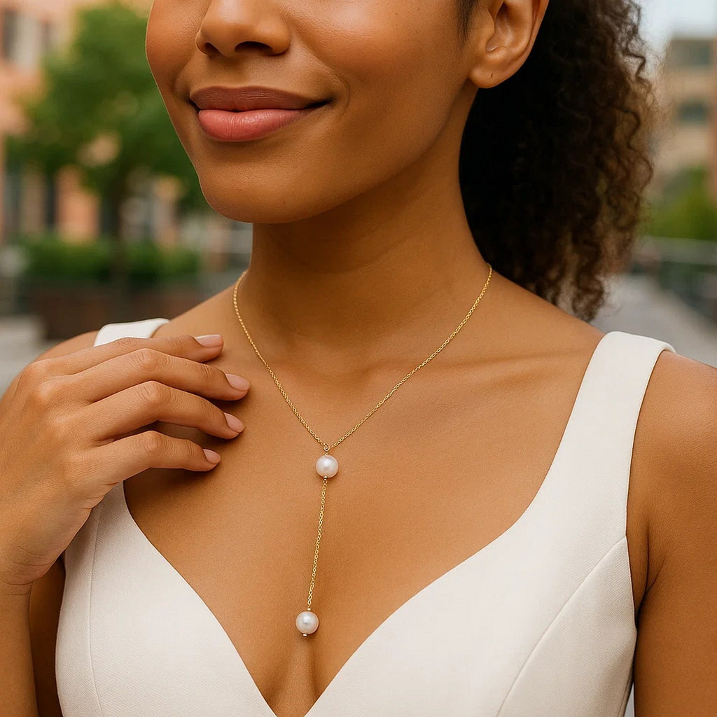 Pearl Lariat Necklace