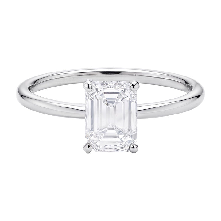 1ct Emerald Lab Grown Diamond Ring | 14K Gold