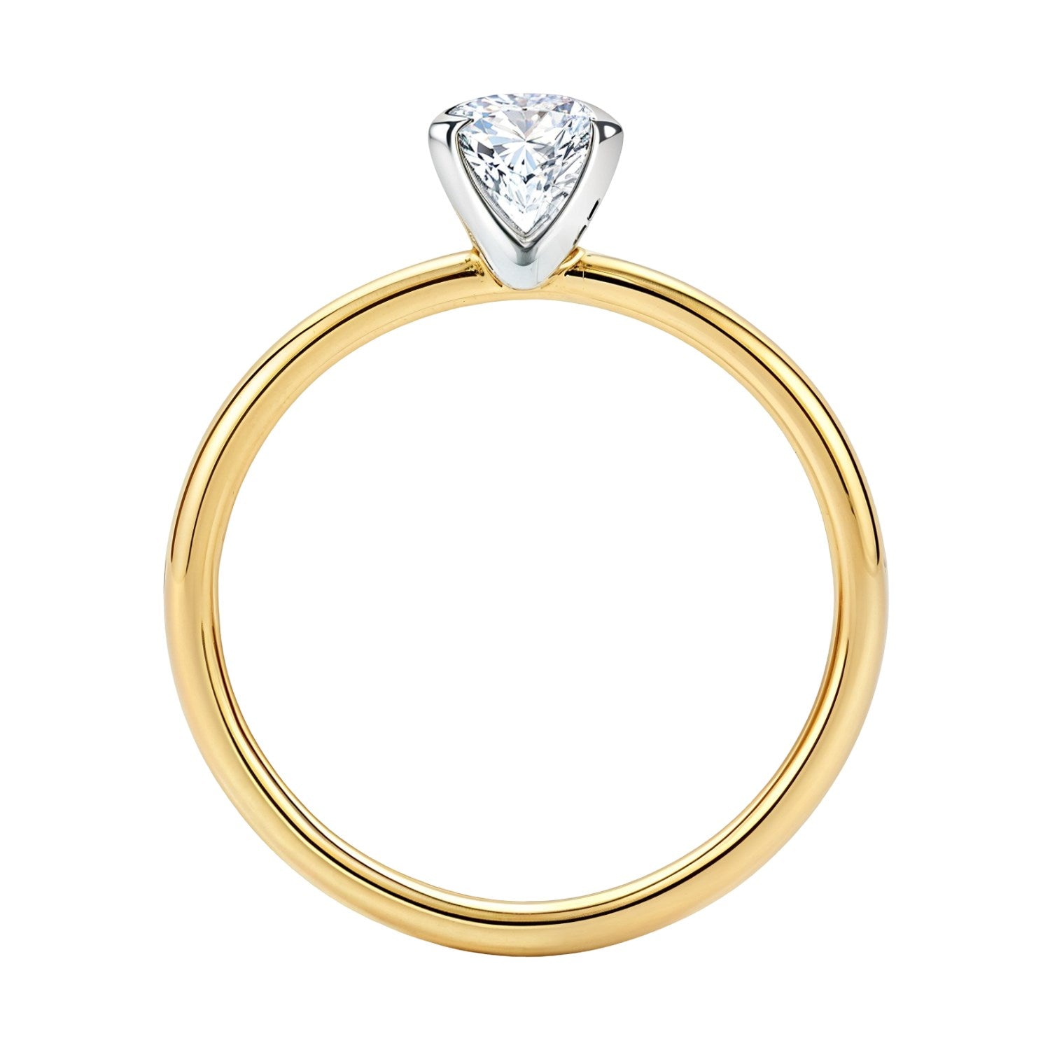 1.ct Emerald Cut Lab Grown Diamond Solitaire Ring in 14K Yellow Gold | IGI Certified