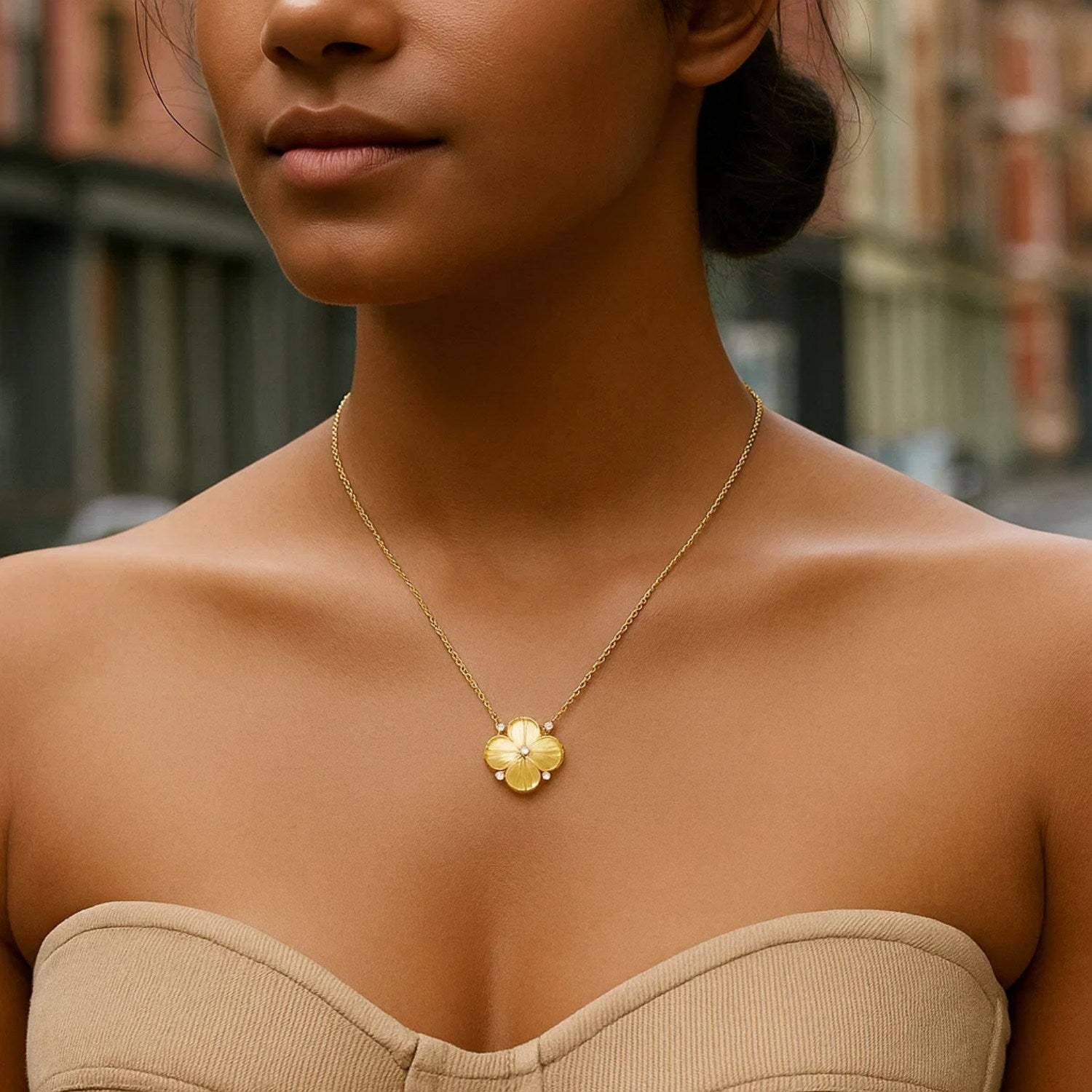 Diamond Clover Necklace