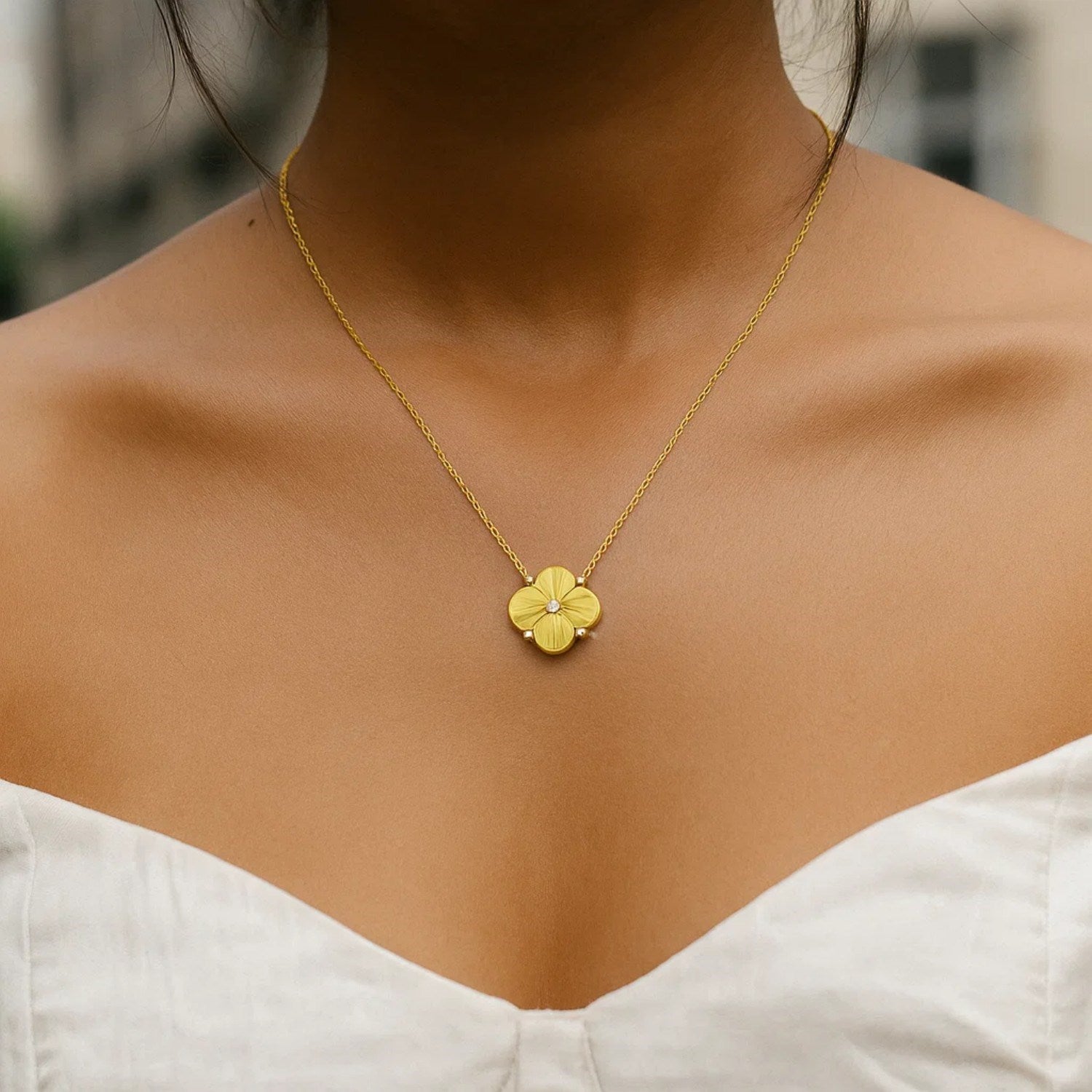 Diamond Clover Necklace