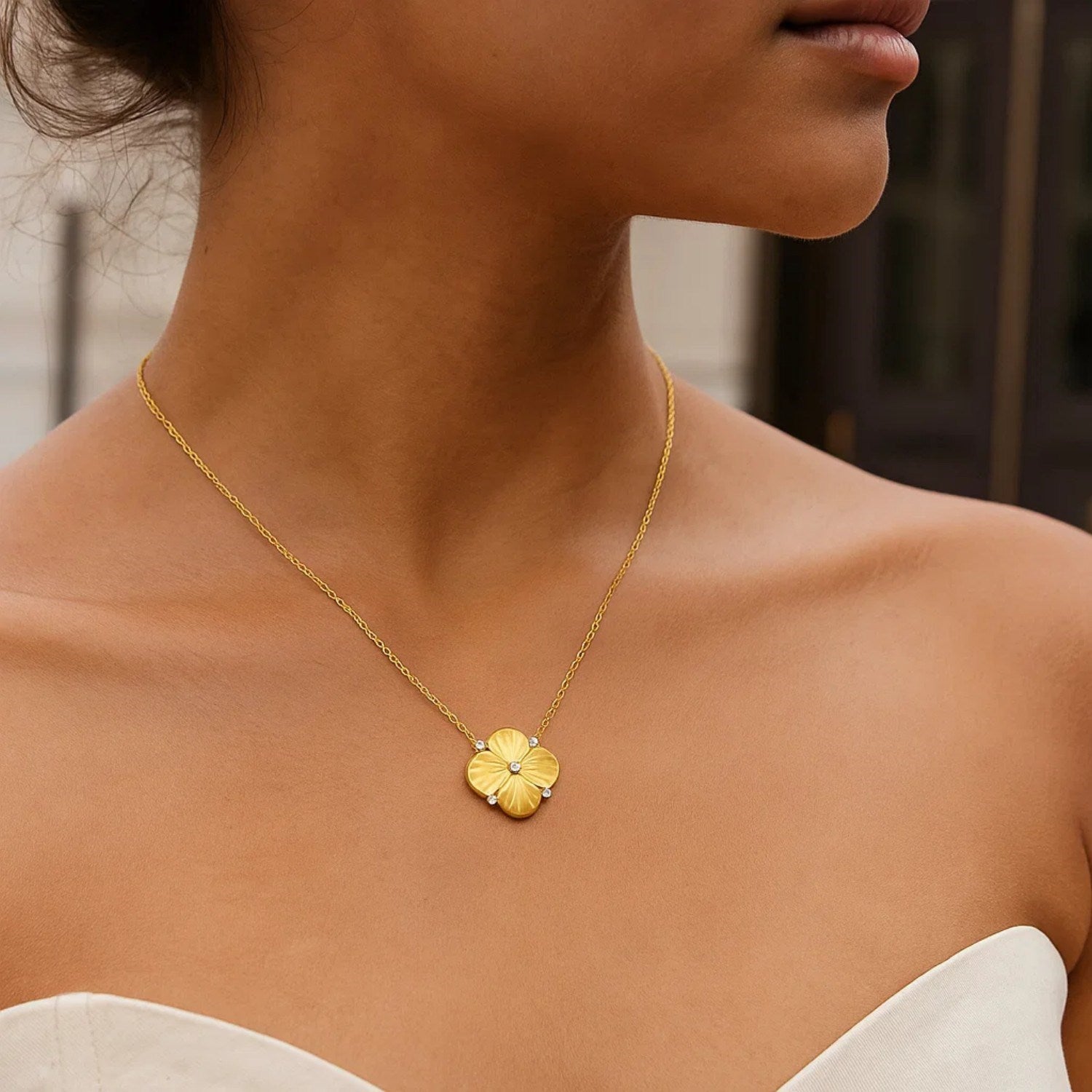 Diamond Clover Necklace