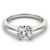 Round Solitaire Diamond Engagement Ring | Double Prong Setting in 14K White Gold | 1.0 cttw