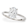 solitaire engagement lab grown roundcut diamond ring in 14k white gold