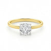 1.00ct Cushion Cut Lab Grown Diamond Ring in 14K Yellow Gold | G-VS1  Rings DEEVE