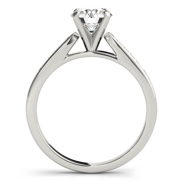 Diamond Engagement Ring | Single Row in 14K White Gold | 1.00 cttw