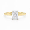 1.50.ct Radiant Cut Lab Grown Diamond Solitair Ring In 14K Yellow Gold | IGI Certified