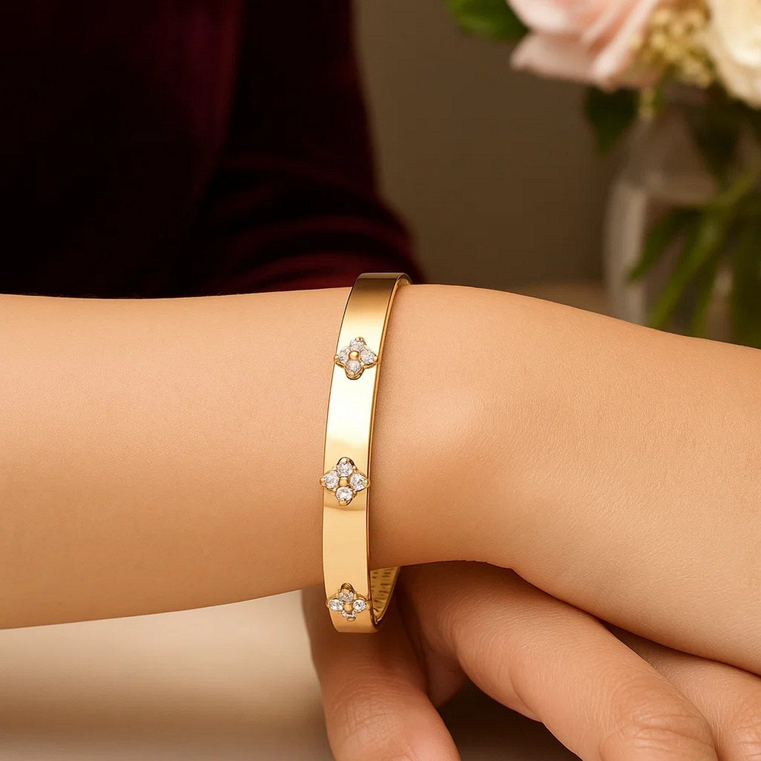 Trilogy Diamond Bangle