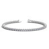 Detail view of 4.00 ct lab-grown diamond tennis bracelet in 14K White Gold, four-prong setting — DEEVE