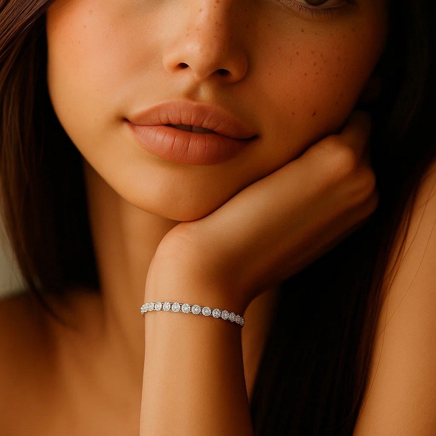 Diamond Tennis Bracelet (4 cctw F/G  VS2/SI1)