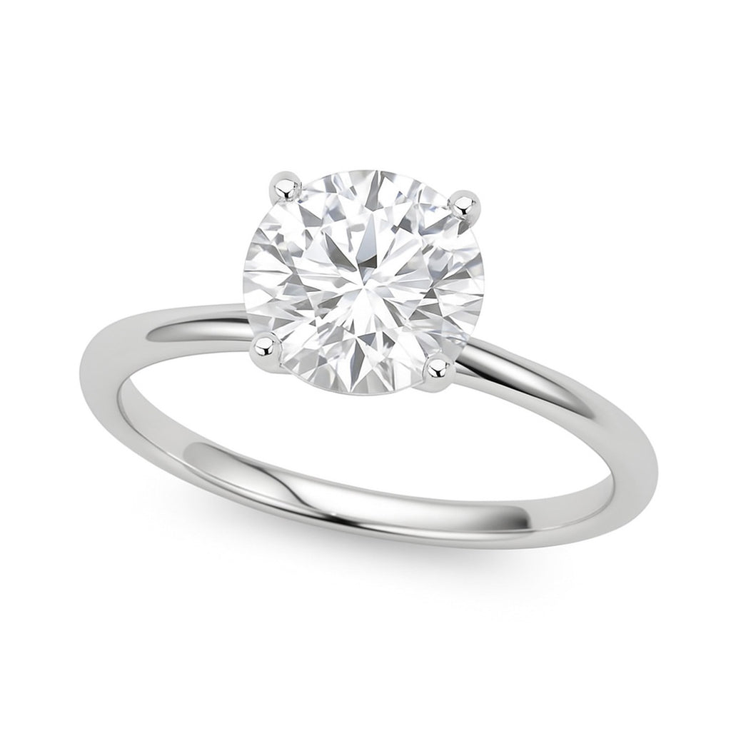 1ct Round Lab Grown Diamond Ring | 14K Gold