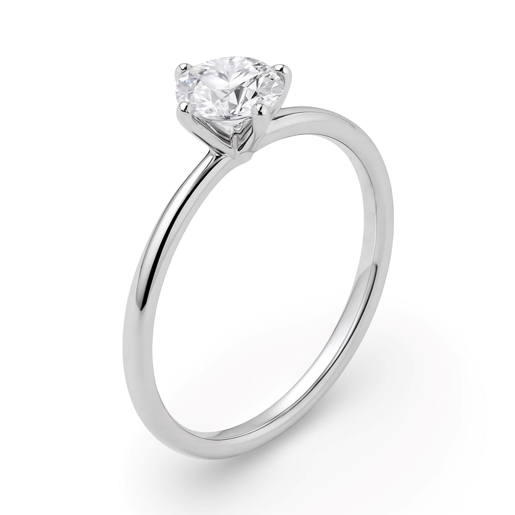 1ct Round Lab Grown Diamond Ring | 14K Gold