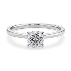 1ct Round Lab Grown Diamond Ring, 14K Gold