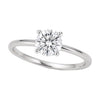 solitaire engagement lab grown round cut diamond ring in 14k white gold