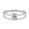 0.75ct Round Cut Lab Grown Diamond Ring in 14K White Gold | G-VS1  Rings DEEVE