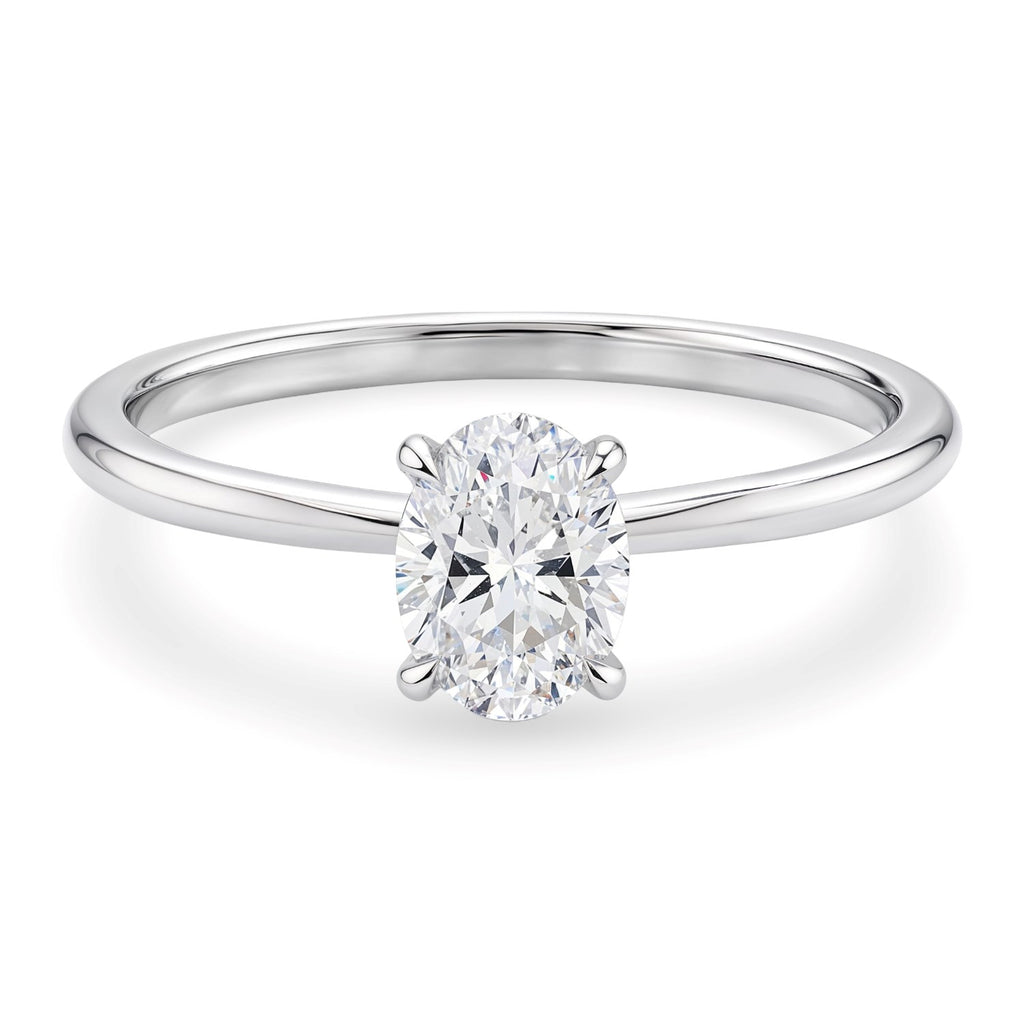 1ct Oval Lab Grown Diamond Ring | 14K Gold