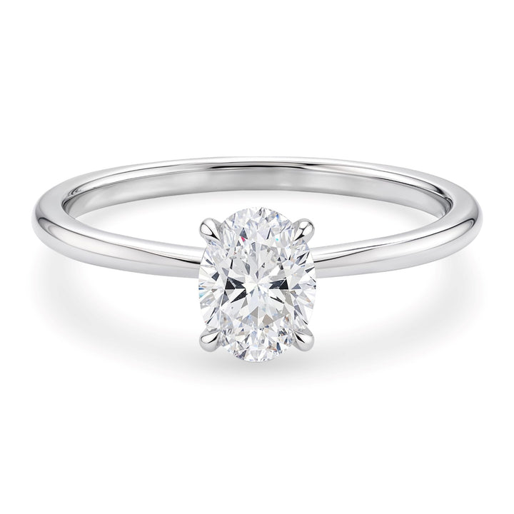 1ct Oval Lab Grown Diamond Ring | 14K Gold