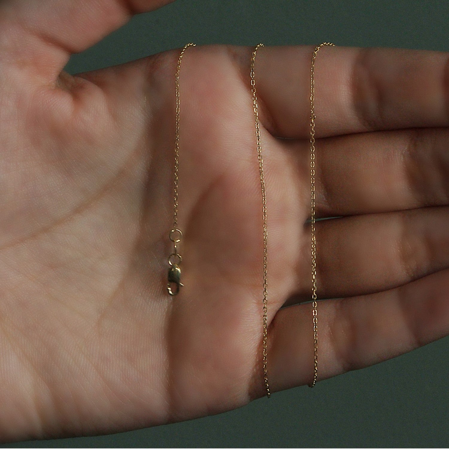 Diamond Cut Cable Chain (18k)