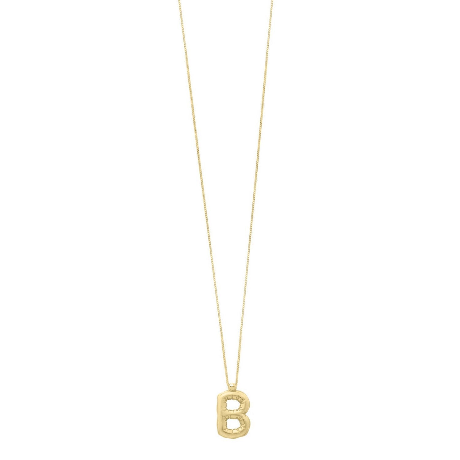 14K Yellow Gold Helium Initial B Pendant