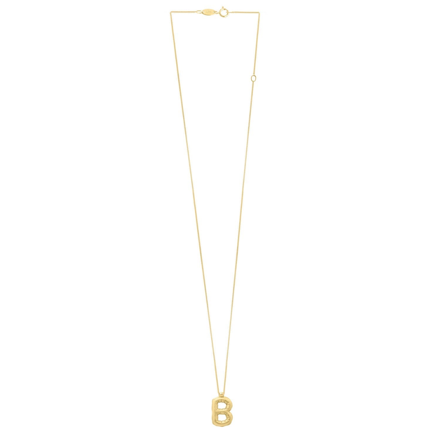 14K Yellow Gold Helium Initial B Pendant