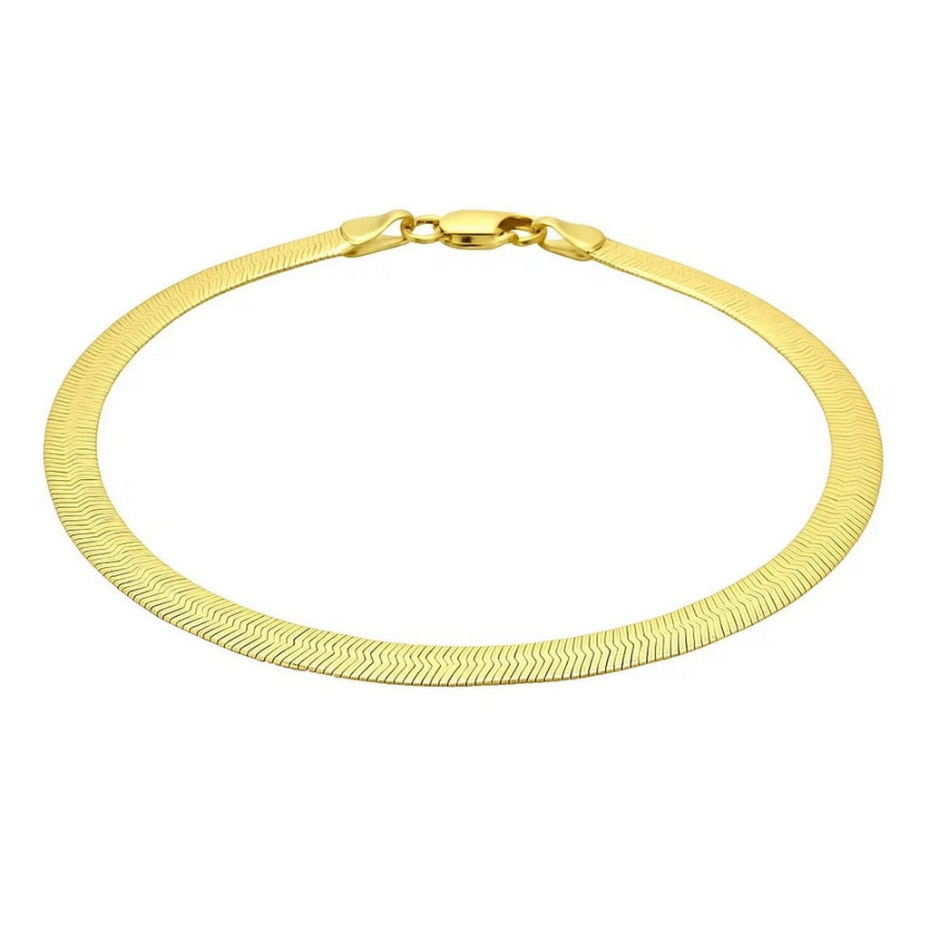 14K Yellow Gold Super Flex Herringbone Bracelet