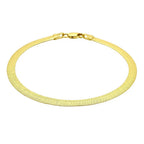 14K Yellow Gold Super Flex Herringbone Bracelet