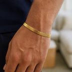 14K Yellow Gold Super Flex Herringbone Bracelet