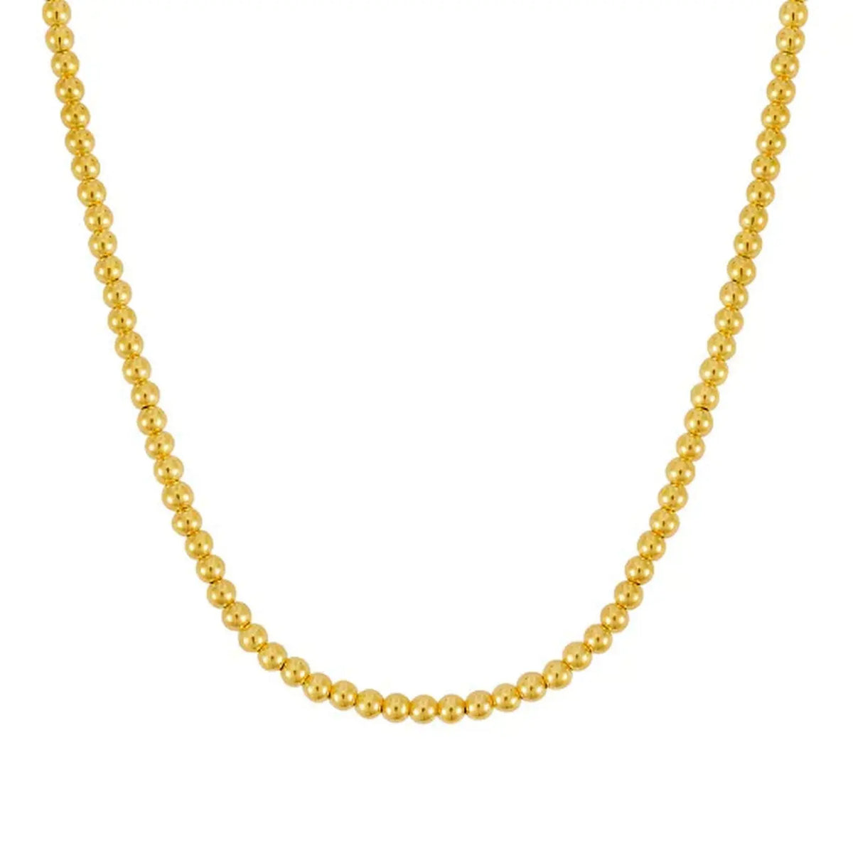 Bead Chain Necklace in 14K Yellow Gold  Choker DEEVE