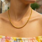 Bead Chain Necklace in 14K Yellow Gold
