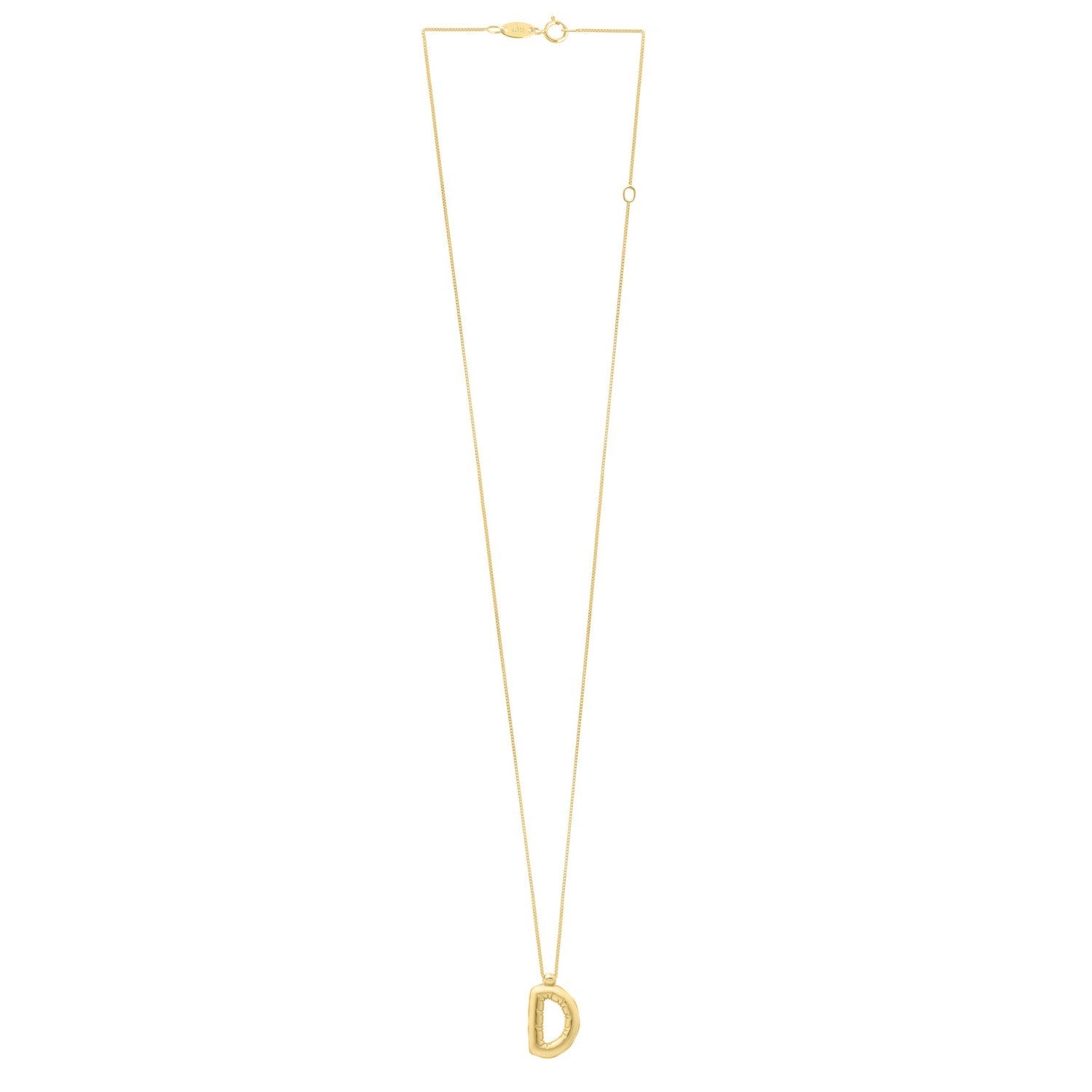 14K Yellow Gold Helium Initial D Pendant