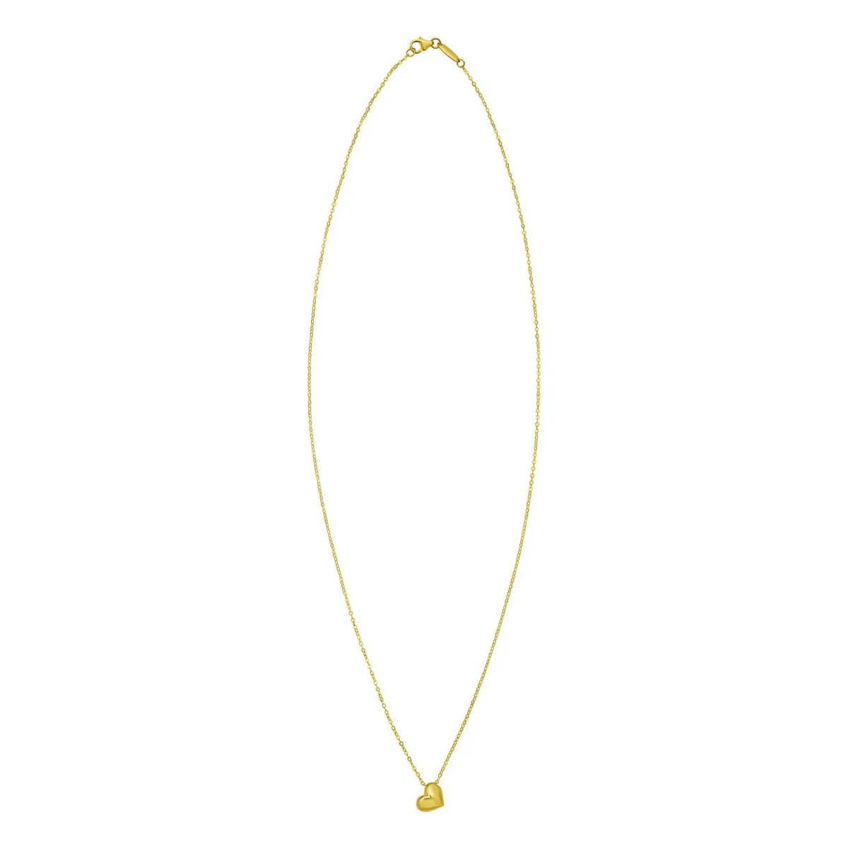 Puffed Mini Heart Pendant Necklace in 14K Yellow Gold  Pendants DEEVE