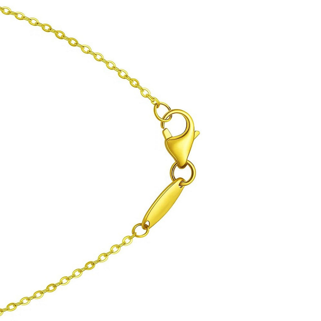 Puffed Mini Heart Pendant Necklace in 14K Yellow Gold