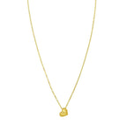 Puffed Mini Heart Pendant Necklace in 14K Yellow Gold